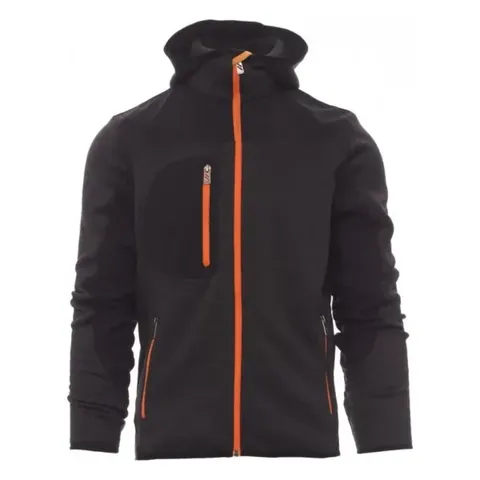Softshellová bunda PAYPER TRIP, ocelově šedá melanžová/černá-oranžová fluo