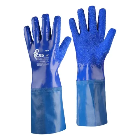 Rukavice CXS FISO, máčené v PVC, zdrsněný povrch, vel. 10