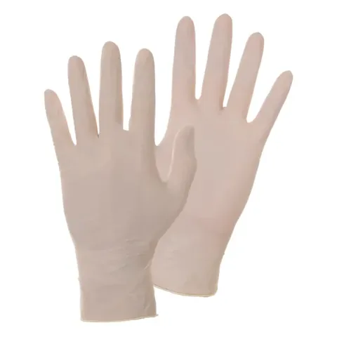Rukavice CXS BERT, jednorázové, latexové, bílé
