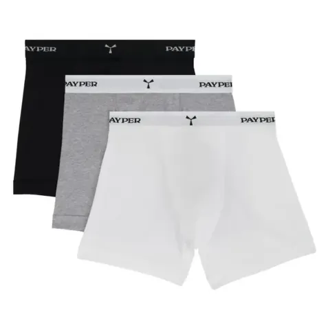 Boxerky PAYPER MARLON, černá/šedá melanžová/bílá