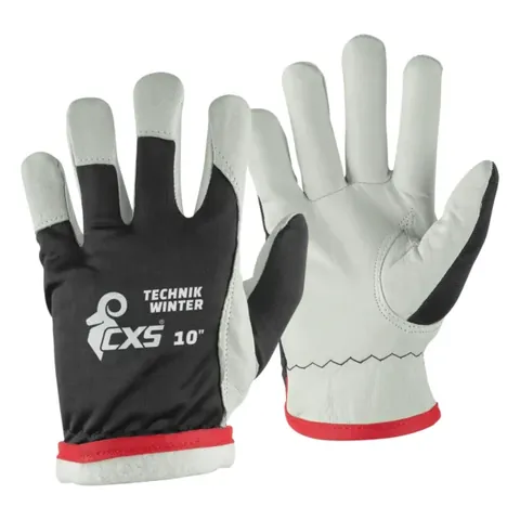 Rukavice CXS TECHNIK WINTER, zimní, kombinované, černo-bílé
