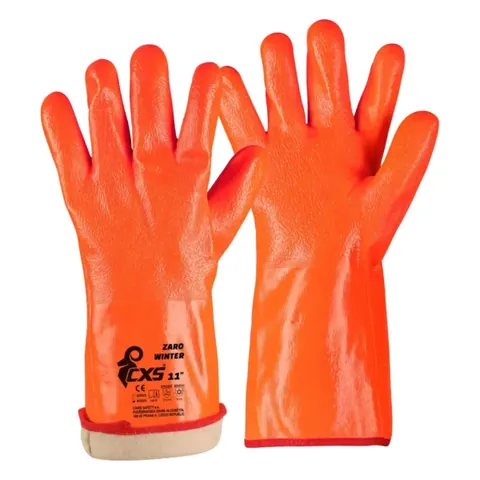 Rukavice CXS ZARO WINTER, zimní, máčené v PVC, oranžové, vel. 11