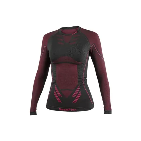 Tričko CXS SeamFlex LADY, funkční, dlouhý rukáv, dámské, černo-růžová