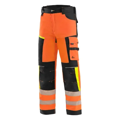 Kalhoty CXS BENSON výstražné, pánské, oranžovo-černá